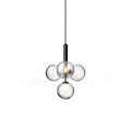 Pendant Light with Dimmable LED-Lighting > Pendant Lights-casanuva-4 heads 35cmx43cm-Black-Clear-casanuva