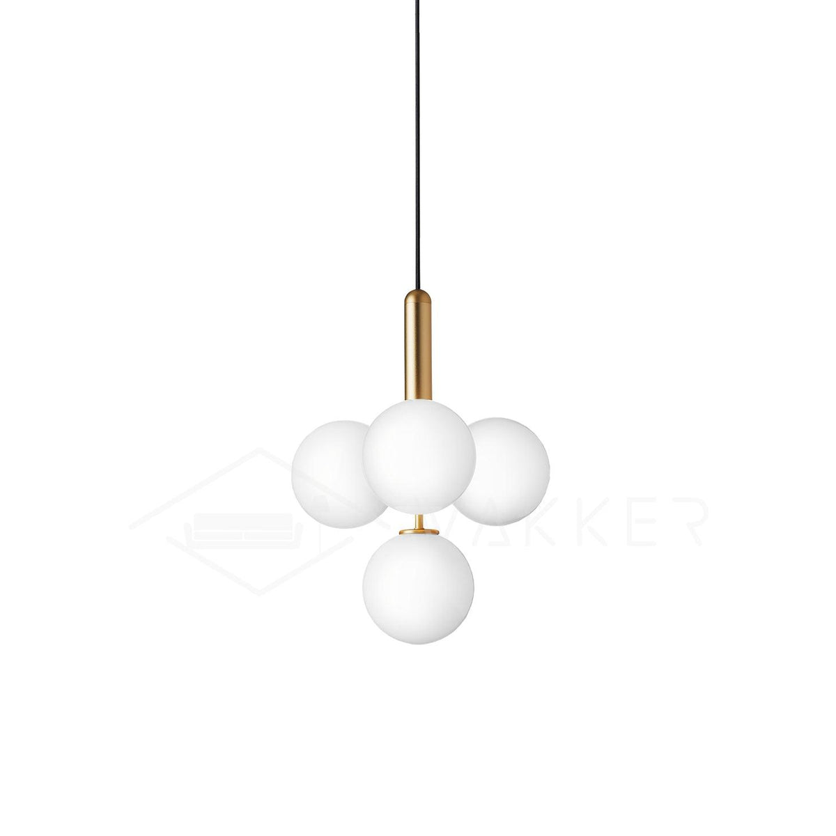 Pendant Light with Dimmable LED-Lighting > Pendant Lights-casanuva-4 heads 35cmx43cm-Gold-White-casanuva