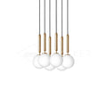 Pendant Light with Dimmable LED-Lighting > Pendant Lights-casanuva-6 heads 30cmx150cm-Gold-White-casanuva