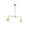 Pendant Light with Glass Shade-Lighting > Pendant Lights-casanuva-2 heads 2 heads 102cmx23c-Brass-Aluminum Lampshade-casanuva