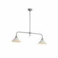 Pendant Light with Glass Shade-Lighting > Pendant Lights-casanuva-2 heads 2 heads 102cmx23c-Nickel color-Aluminum Lampshade-casanuva