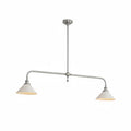 Pendant Light with Glass Shade-Lighting > Pendant Lights-casanuva-2 heads 2 heads 140cmx23c-Nickel color-Aluminum Lampshade-casanuva