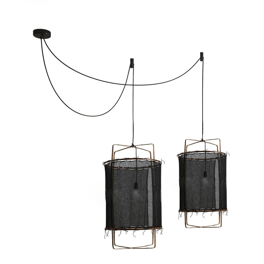 Pendant Light with Natural Fiber Shade-Lighting > Pendant Lights-casanuva-casanuva