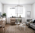 Pendant Light with Natural Fiber Shade-Lighting > Pendant Lights-casanuva-casanuva