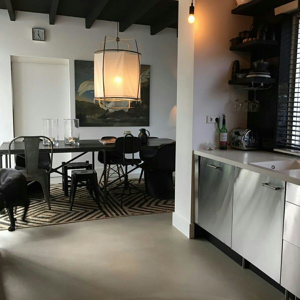 Pendant Light with Natural Fiber Shade-Lighting > Pendant Lights-casanuva-casanuva