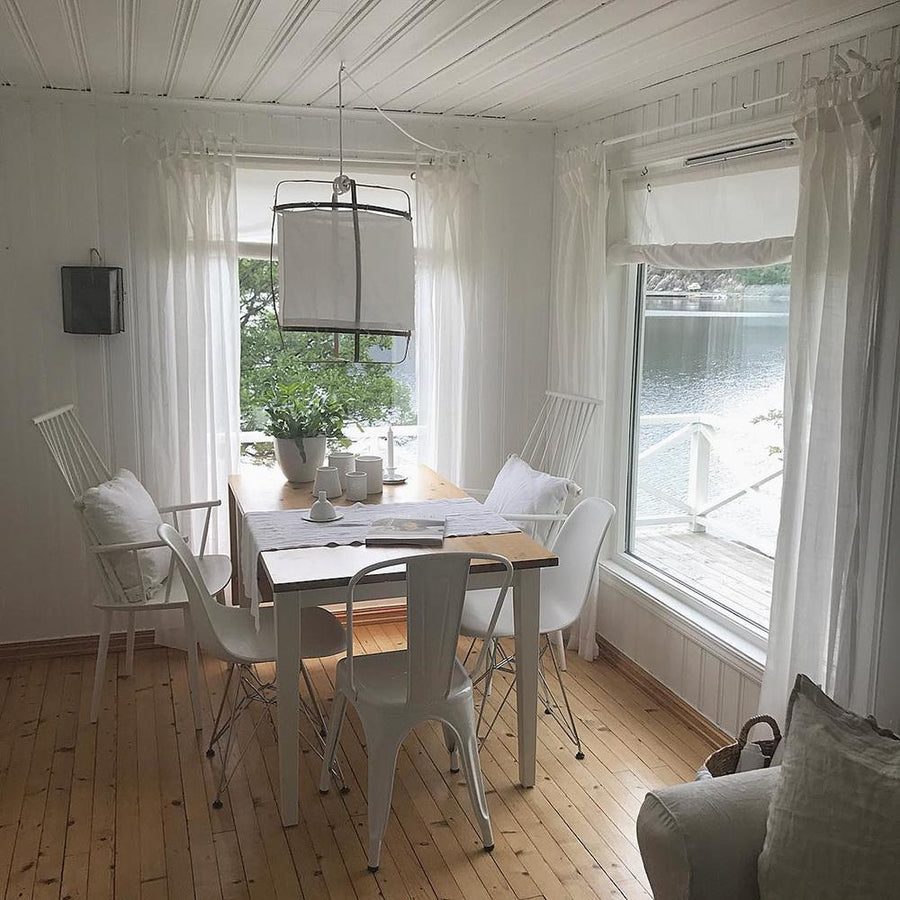 Pendant Light with Natural Fiber Shade-Lighting > Pendant Lights-casanuva-casanuva