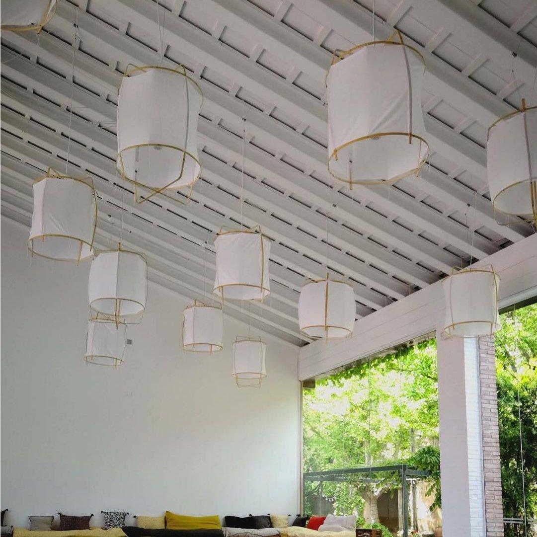 Pendant Light with Natural Fiber Shade-Lighting > Pendant Lights-casanuva-casanuva