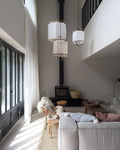 Pendant Light with Natural Fiber Shade-Lighting > Pendant Lights-casanuva-casanuva