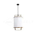 Pendant Light with Natural Fiber Shade-Lighting > Pendant Lights-casanuva-40cmx62cm-White cotton cloth-casanuva