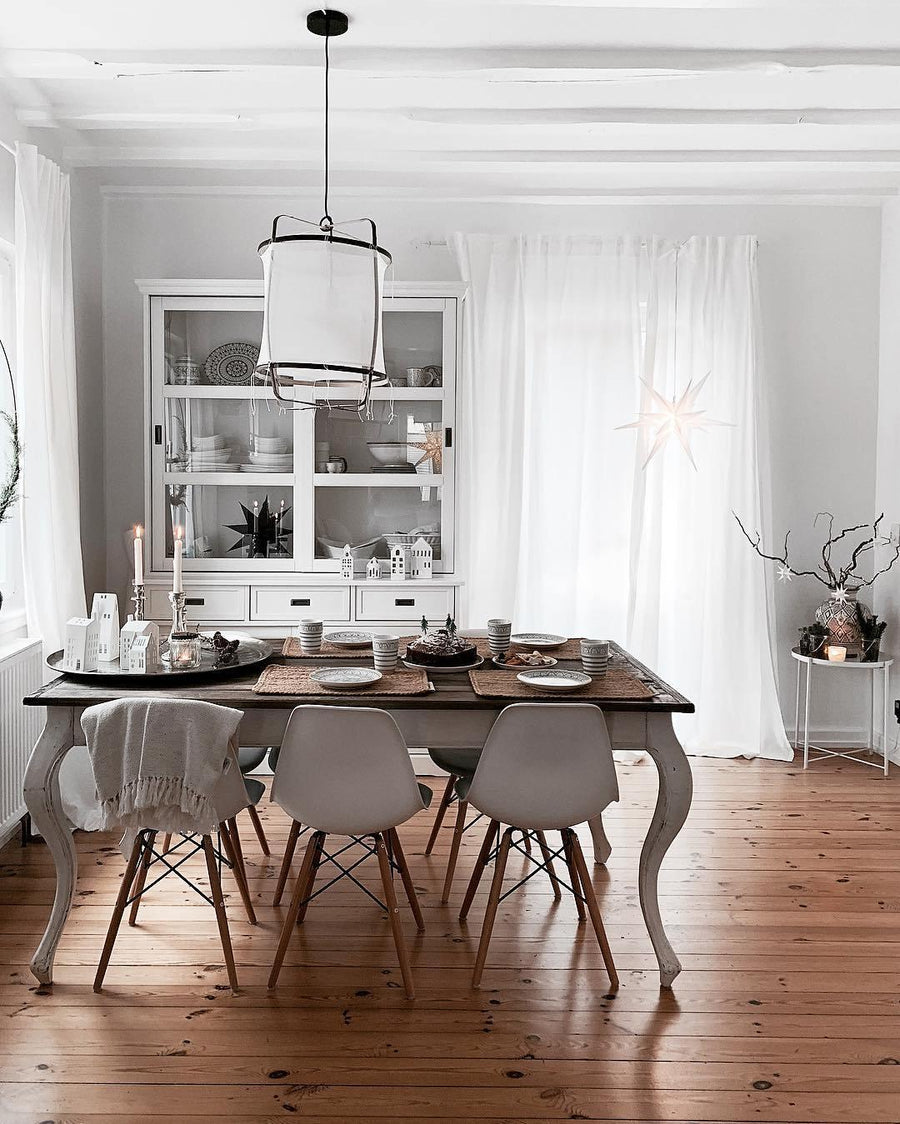 Pendant Light with Natural Fiber Shade-Lighting > Pendant Lights-casanuva-casanuva