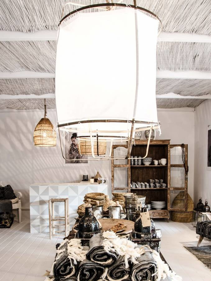 Pendant Light with Natural Fiber Shade-Lighting > Pendant Lights-casanuva-casanuva