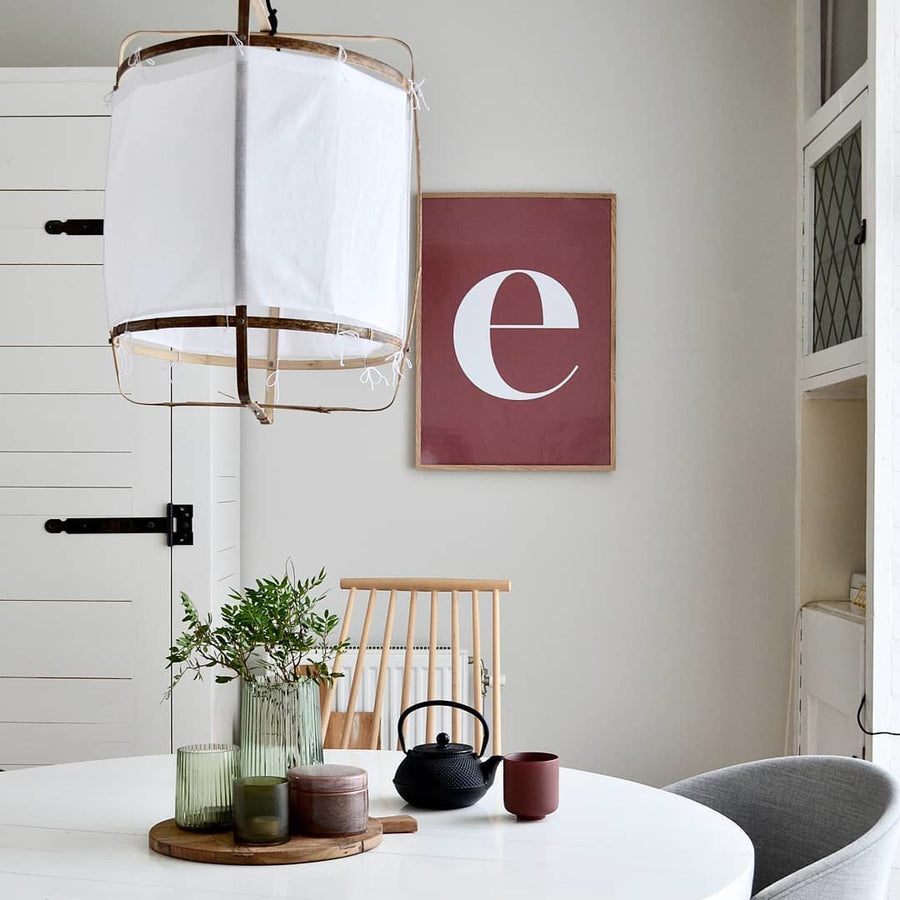 Pendant Light with Natural Fiber Shade-Lighting > Pendant Lights-casanuva-casanuva