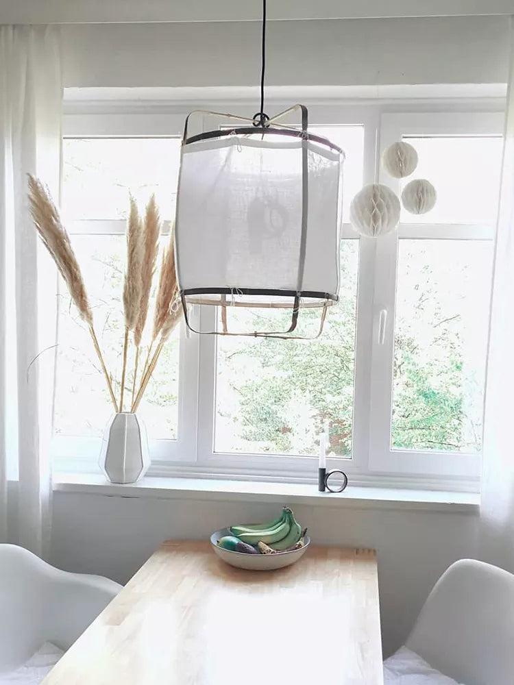 Pendant Light with Natural Fiber Shade-Lighting > Pendant Lights-casanuva-casanuva