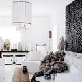 Pendant Light with Natural Fiber Shade-Lighting > Pendant Lights-casanuva-casanuva