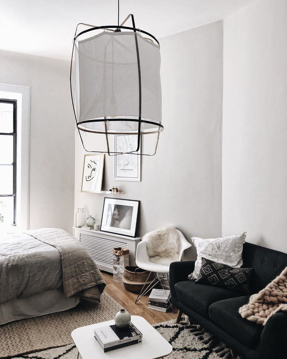 Pendant Light with Natural Fiber Shade-Lighting > Pendant Lights-casanuva-casanuva
