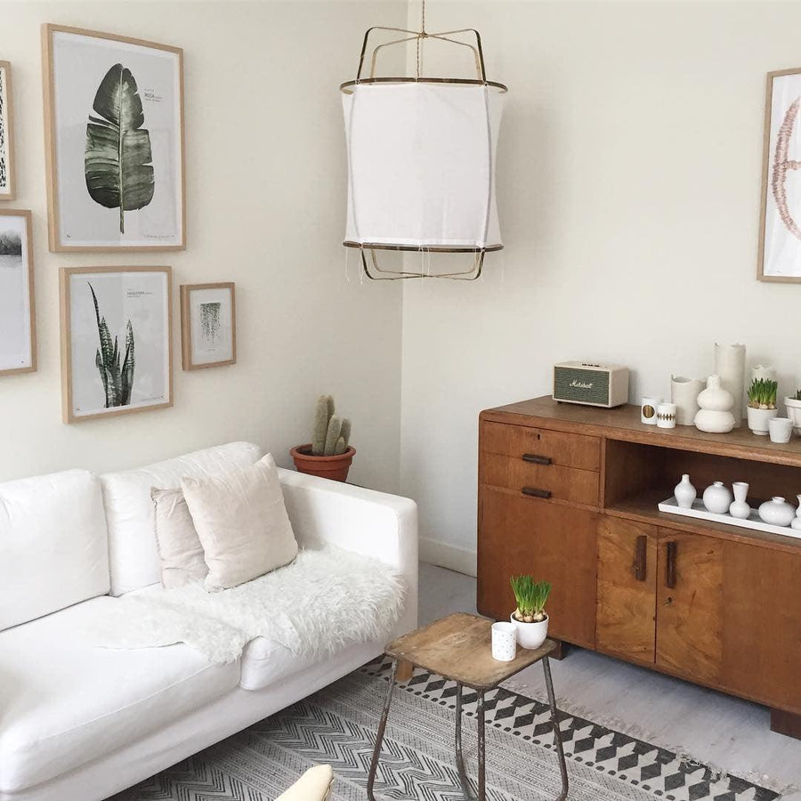 Pendant Light with Natural Fiber Shade-Lighting > Pendant Lights-casanuva-casanuva