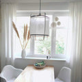 Pendant Light with Natural Fiber Shade-Lighting > Pendant Lights-casanuva-casanuva