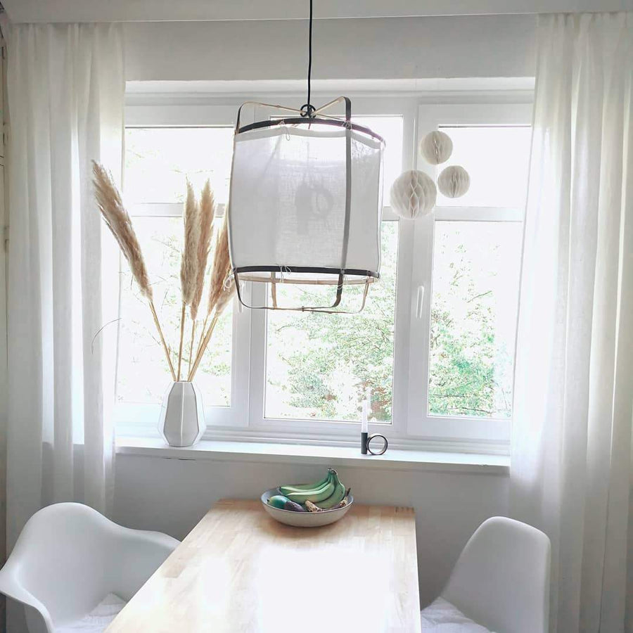 Pendant Light with Natural Fiber Shade-Lighting > Pendant Lights-casanuva-casanuva