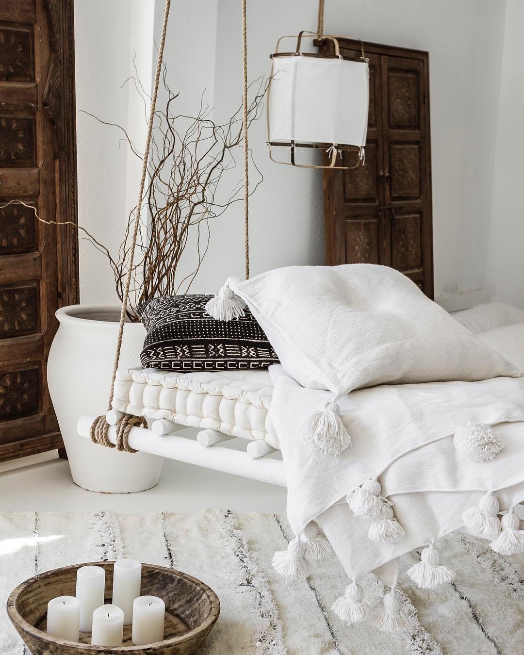 Pendant Light with Natural Fiber Shade-Lighting > Pendant Lights-casanuva-casanuva