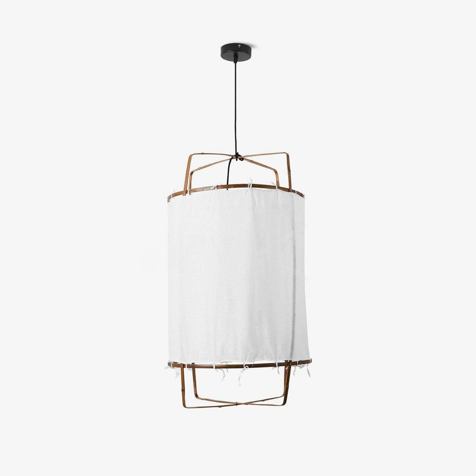 Pendant Light with Natural Fiber Shade-Lighting > Pendant Lights-casanuva-casanuva