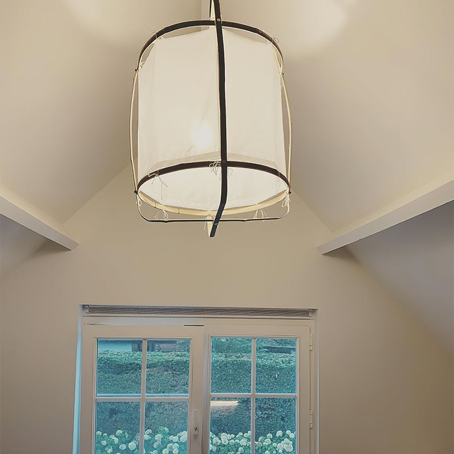 Pendant Light with Natural Fiber Shade-Lighting > Pendant Lights-casanuva-casanuva