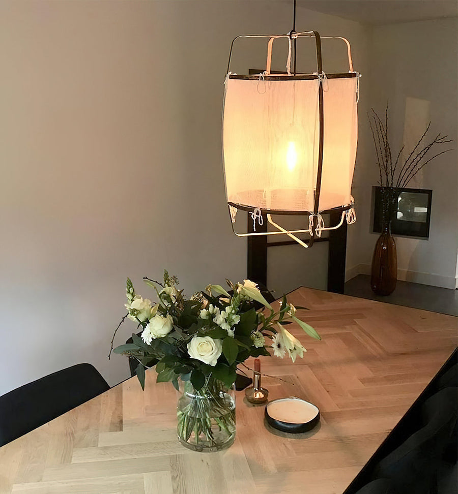Pendant Light with Natural Fiber Shade-Lighting > Pendant Lights-casanuva-casanuva