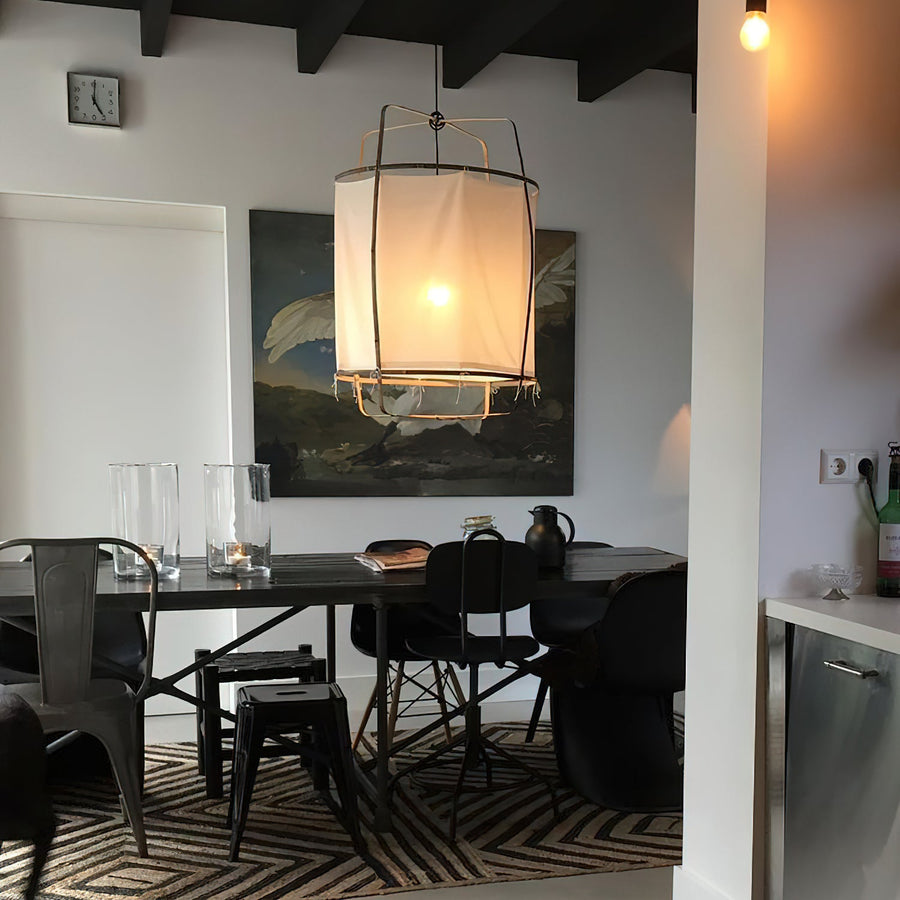 Pendant Light with Natural Fiber Shade-Lighting > Pendant Lights-casanuva-casanuva