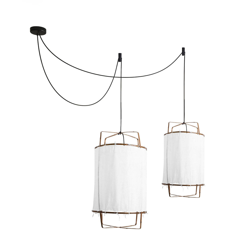 Pendant Light with Natural Fiber Shade-Lighting > Pendant Lights-casanuva-casanuva