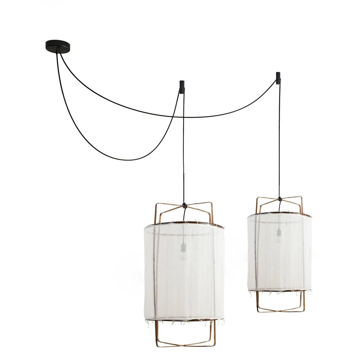 Pendant Light with Natural Fiber Shade-Lighting > Pendant Lights-casanuva-casanuva