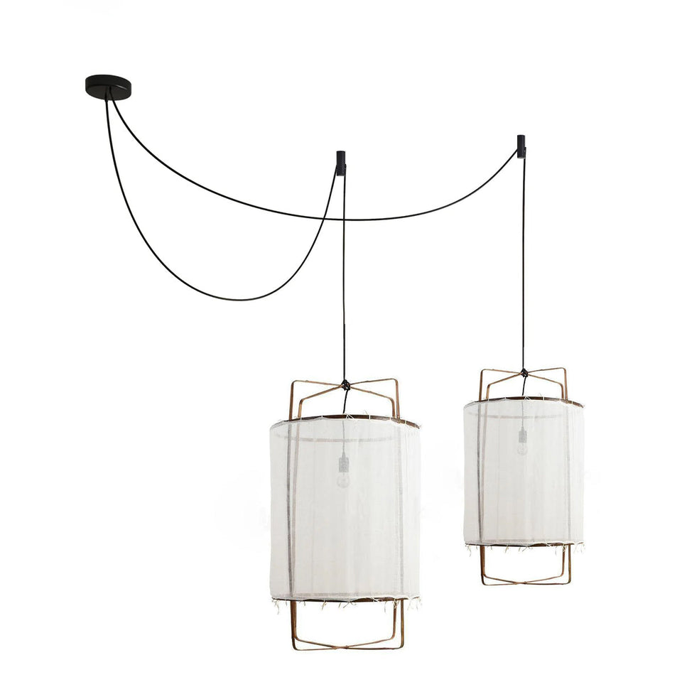 Pendant Light with Natural Fiber Shade-Lighting > Pendant Lights-casanuva-casanuva