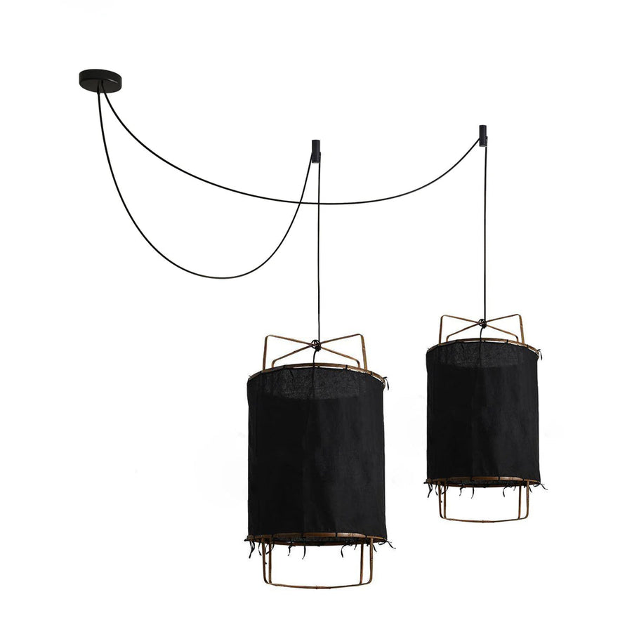 Pendant Light with Natural Fiber Shade-Lighting > Pendant Lights-casanuva-casanuva