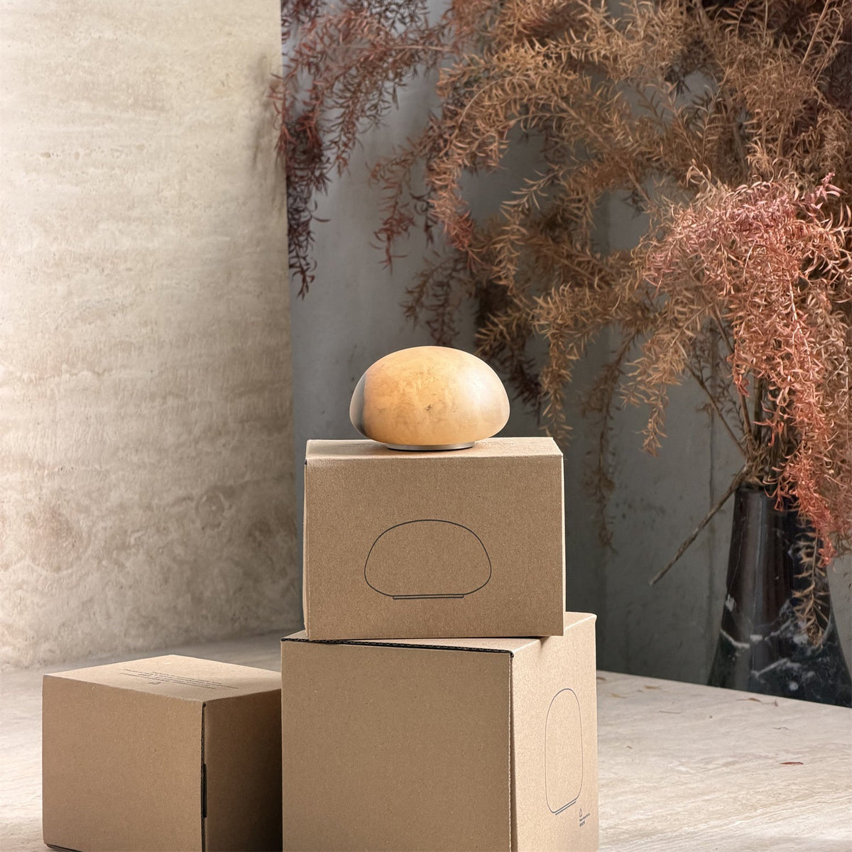 Petite Alabaster Portable Lamp with Built-in Battery-Lighting > Table Lamps-casanuva-casanuva