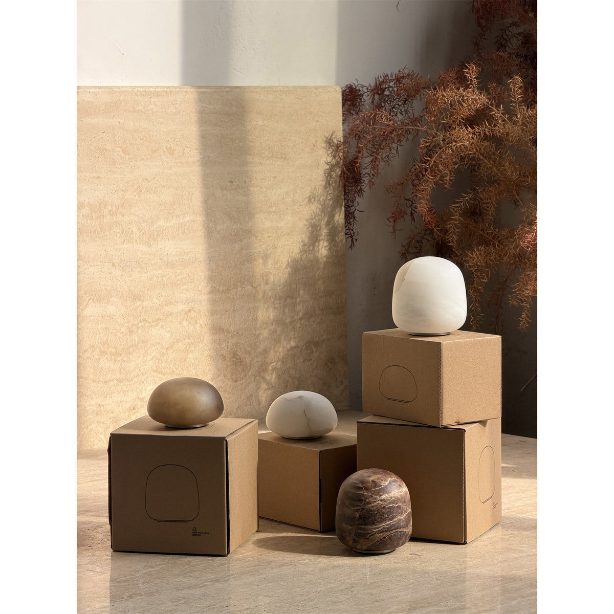 Petite Alabaster Portable Lamp with Built-in Battery-Lighting > Table Lamps-casanuva-casanuva