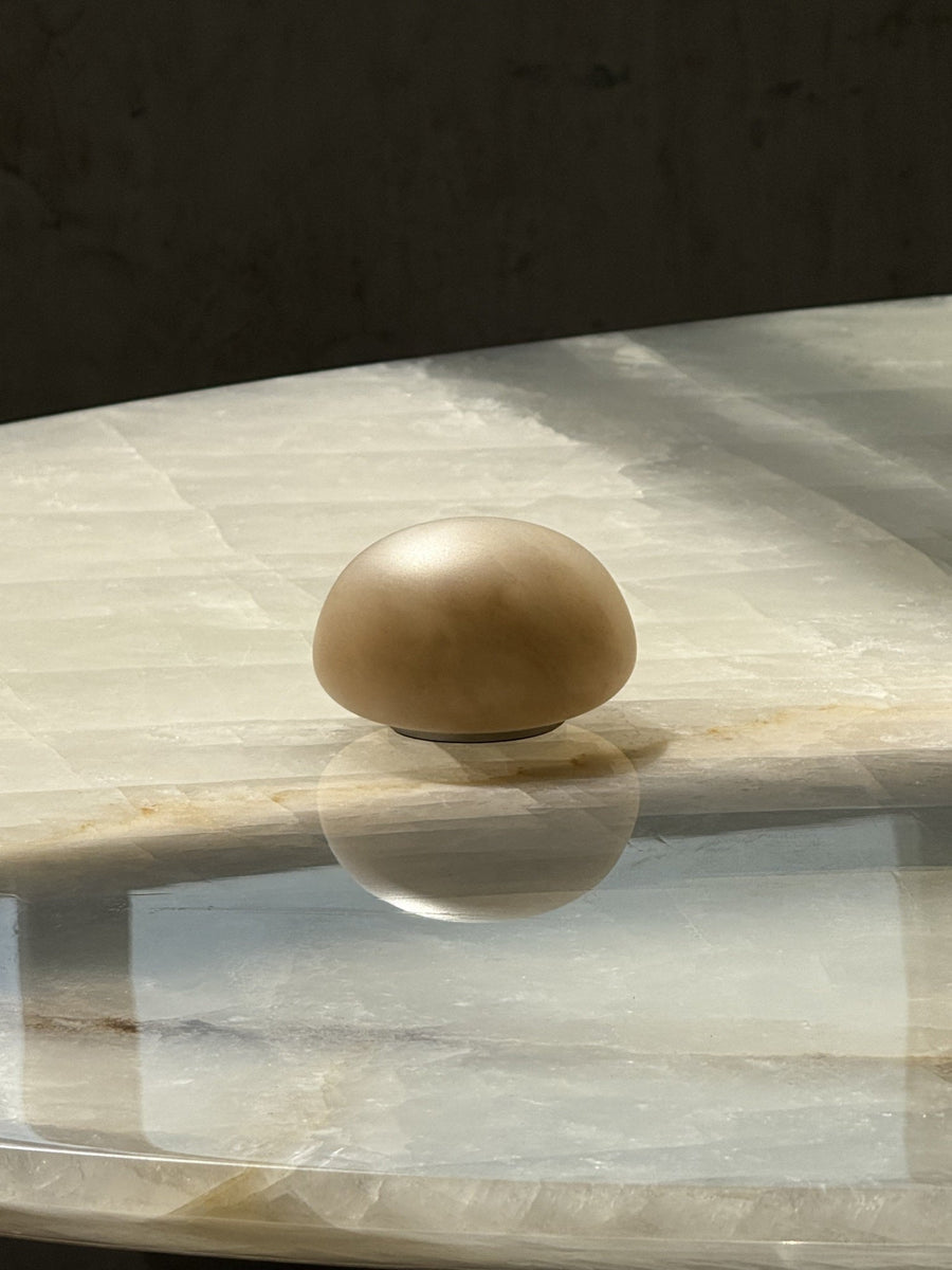 Petite Alabaster Portable Lamp with Built-in Battery-Lighting > Table Lamps-casanuva-casanuva