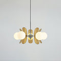 Phosphorescent Crystal Chandelier-Lighting > Chandeliers & Pendant Lights-casanuva-5 Heads 60cmx40cm-Brown & Chrome-casanuva