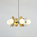 Phosphorescent Crystal Chandelier-Lighting > Chandeliers & Pendant Lights-casanuva-6 Heads 72cmx40cm-Brown & Chrome-casanuva