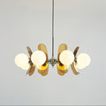 Phosphorescent Crystal Chandelier-Lighting > Chandeliers & Pendant Lights-casanuva-8 Heads 82cmx40cm-Brown & Chrome-casanuva