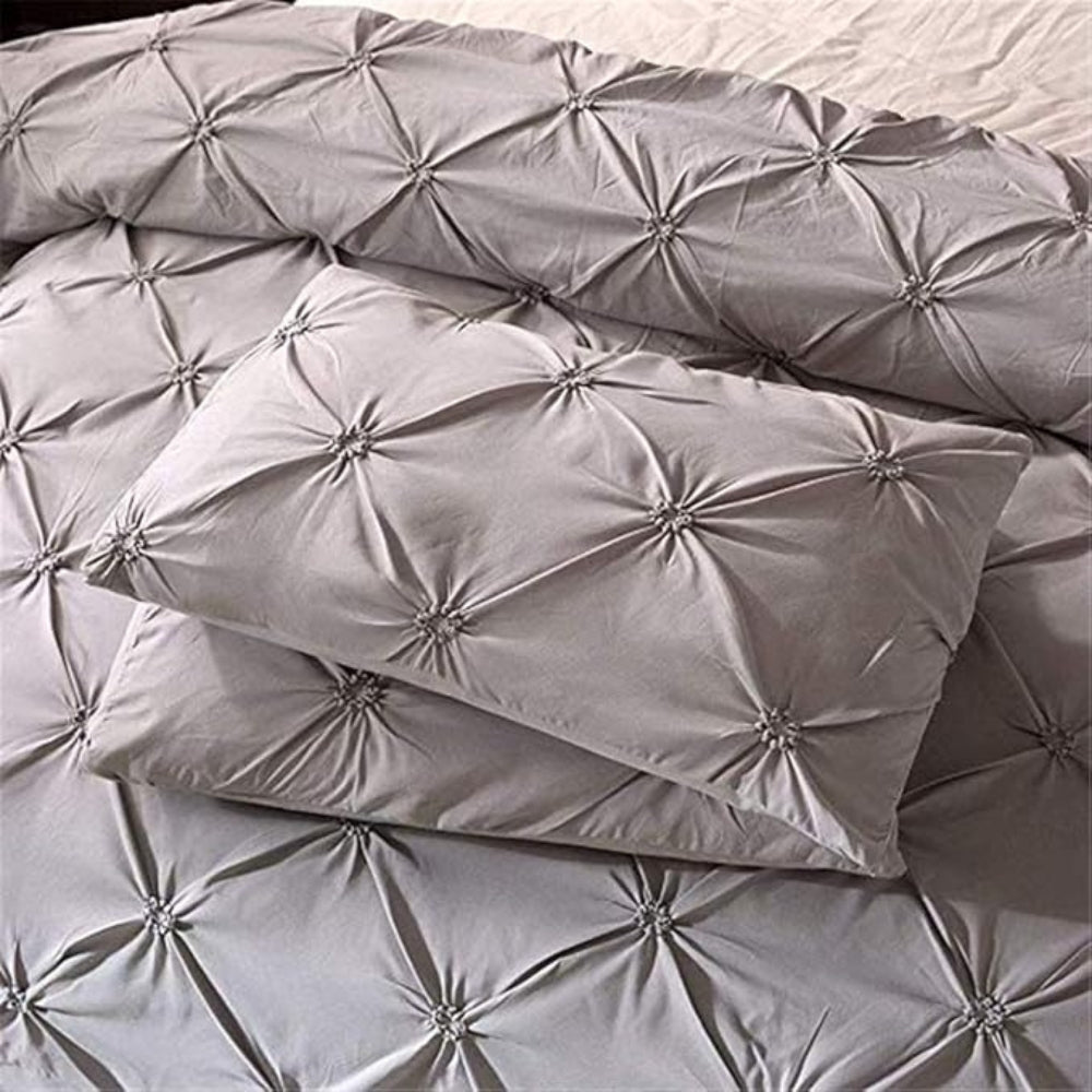 Pintuck Duvet Cover Set 3 Pieces-Bedding & Bath > Bedding Sets-casanuva-casanuva