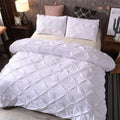 Pintuck Duvet Cover Set 3 Pieces-Bedding & Bath > Bedding Sets-casanuva-Ivory Luxe-Twin-casanuva