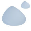 Placemats and Coasters Set in Irregular Shape Faux Leather Stylish Dining Accessories-Kitchen & Dining > Placemats-casanuva-Light Blue-casanuva