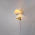 Pleated Fabric Shade Wall Sconce Lamp with Straight Arm 1-Light-Lighting > Wall Lights-casanuva-White-110V-120V-casanuva