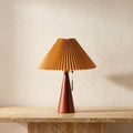 Pleated Wooden LED Table Lamp in Japanese Minimalist Vintage Style-Lighting > Table Lamps-casanuva-casanuva