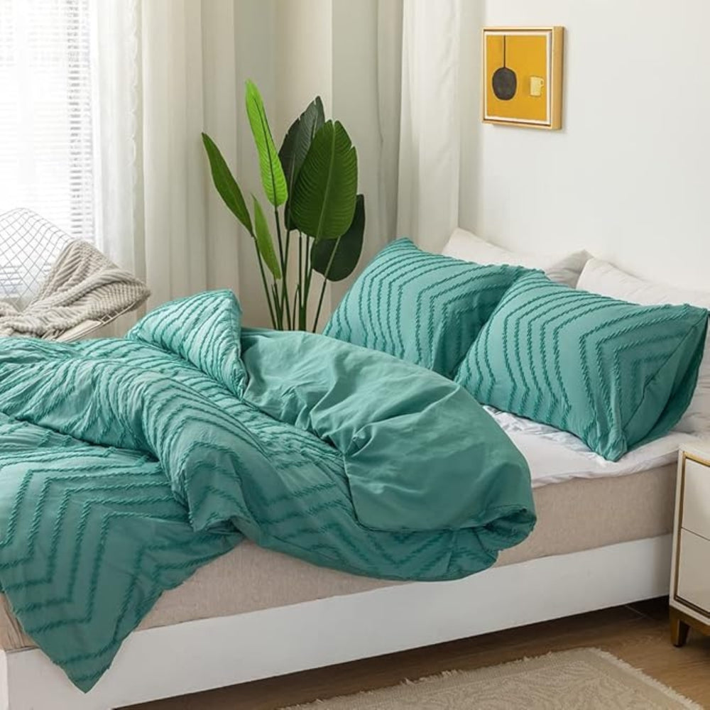 Plush Chevron Quilt Cover Set 3 Pieces-Bedding & Bath > Bedding Sets-casanuva-casanuva