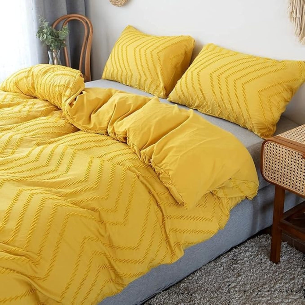 Plush Chevron Quilt Cover Set 3 Pieces-Bedding & Bath > Bedding Sets-casanuva-casanuva