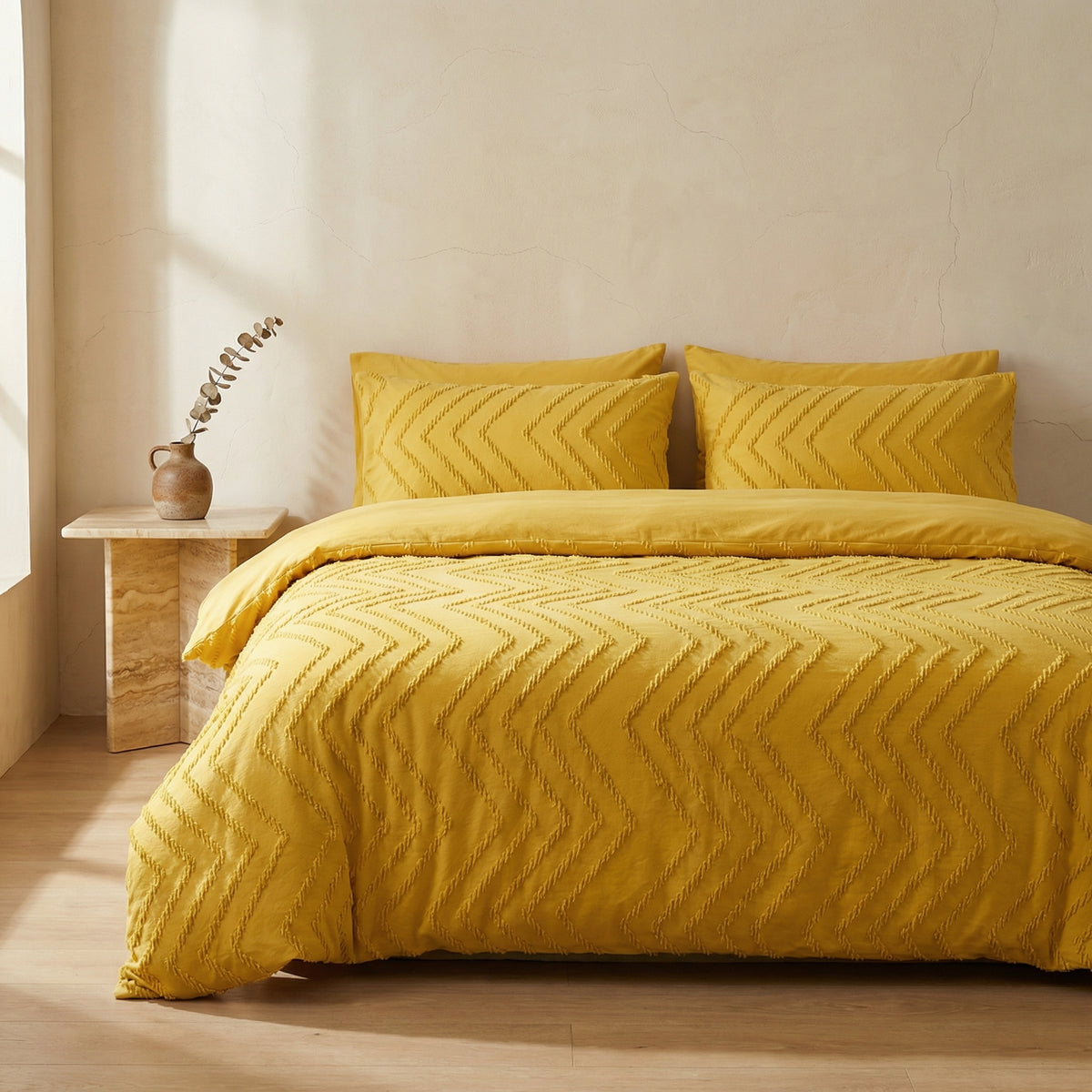 Plush Chevron Quilt Cover Set 3 Pieces-Bedding & Bath > Bedding Sets-casanuva-casanuva