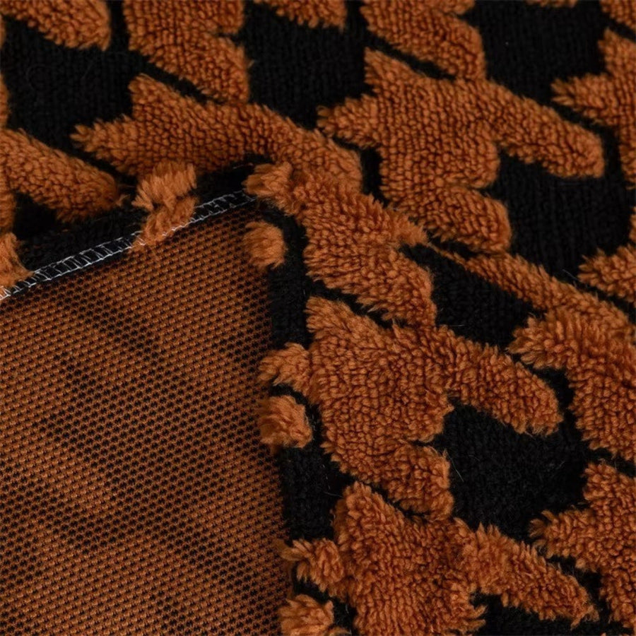 Plush Houndstooth Sofa Cover-Covers & Textiles > Sofa Covers-casanuva-casanuva