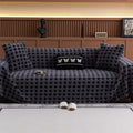 Plush Houndstooth Sofa Cover-Covers & Textiles > Sofa Covers-casanuva-casanuva