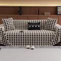 Plush Houndstooth Sofa Cover-Covers & Textiles > Sofa Covers-casanuva-casanuva
