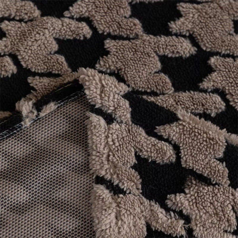 Plush Houndstooth Sofa Cover-Covers & Textiles > Sofa Covers-casanuva-casanuva