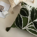 Plush Leaf Cushion Cover with Tassel-Covers & Textiles > Cushion Covers-casanuva-casanuva
